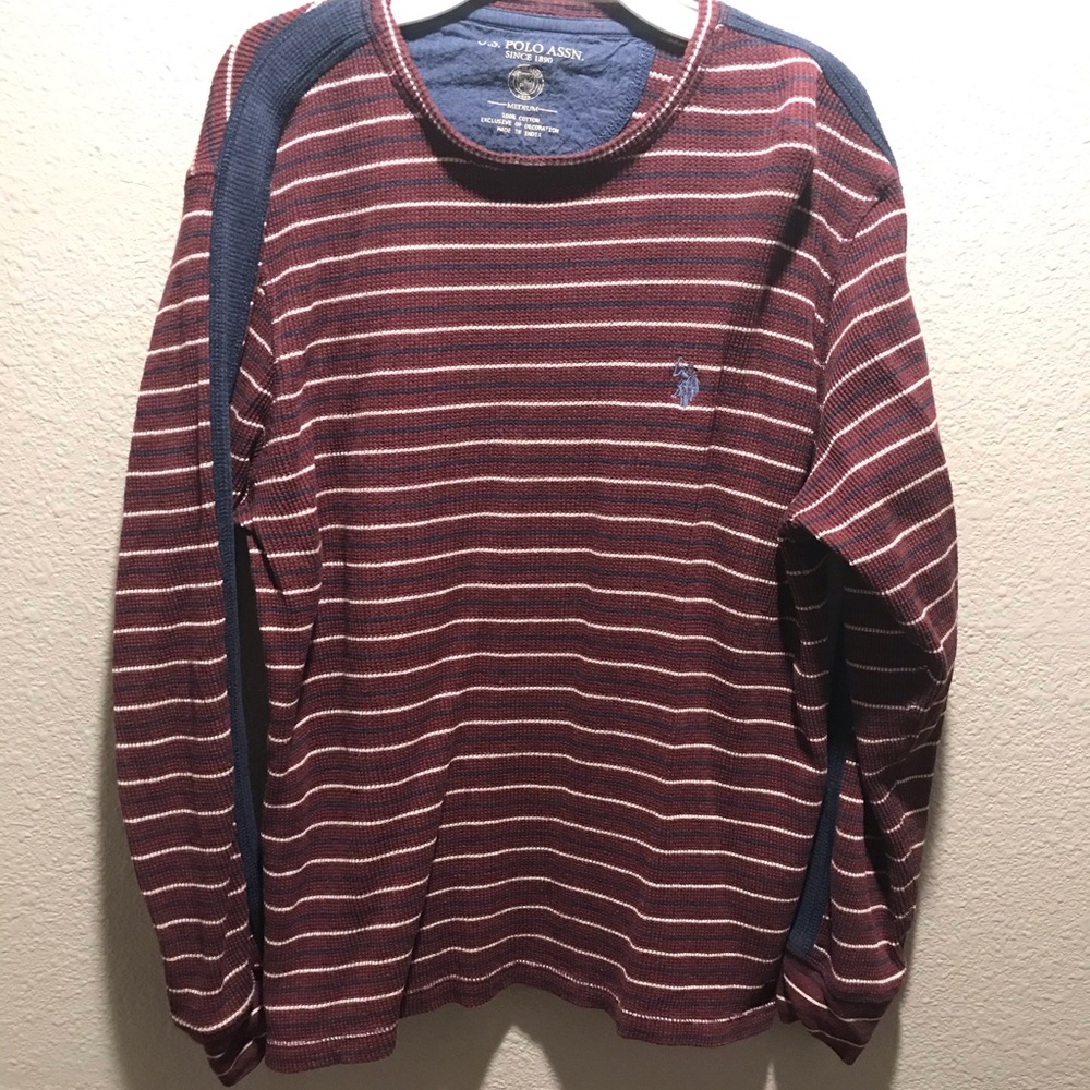long sleeve polo thermal shirt